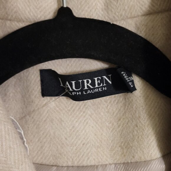 Ralph Lauren Women's Natural Wool Blend Reefer Coat Size 8 - Picture 7 of 9